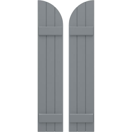 Ekena Millwork Americraft 3-Board (2 Batten) Wood Joined Board-n-Batten Shutters w/ Arch Top, ARW101BQ311X56CHH, PR ARW101BQ311X56CHH